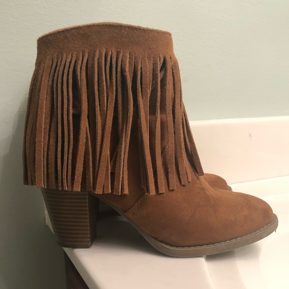 Fringe booties